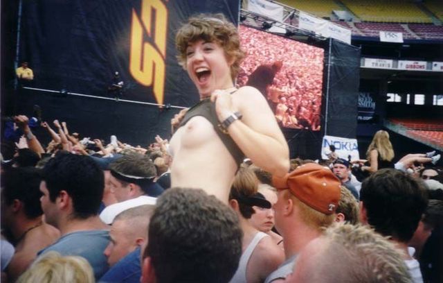 Topless girls on the concerts and festivals - 15