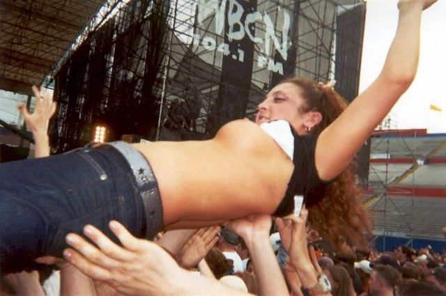 Topless girls on the concerts and festivals - 34
