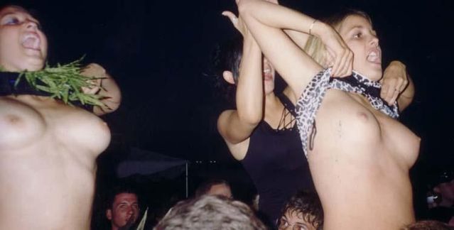 Topless girls on the concerts and festivals - 60