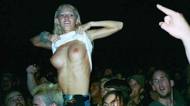 Topless girls on the concerts and festivals - 94