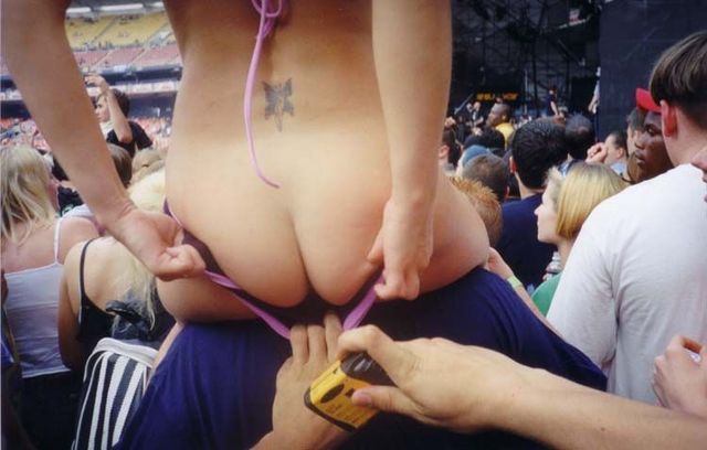 Topless girls on the concerts and festivals - 99