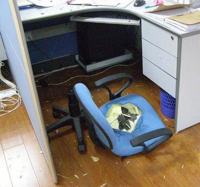 Chair explodes - 03