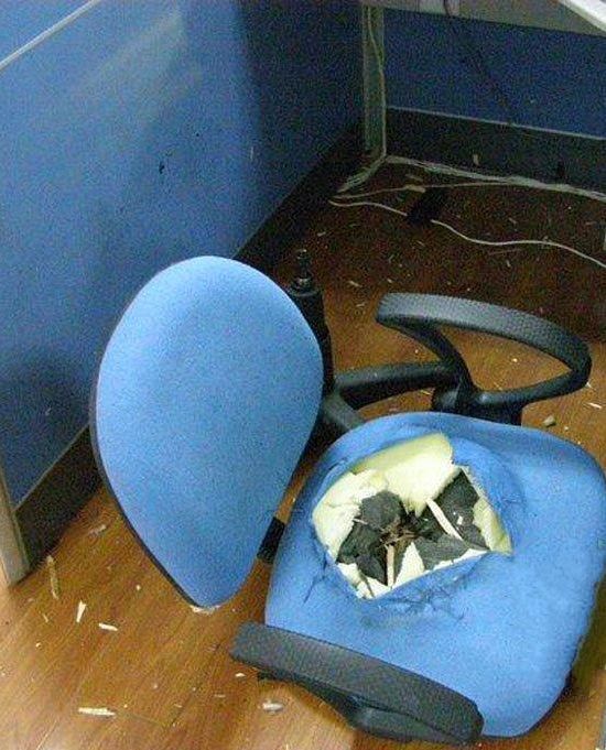 Chair explodes - 05