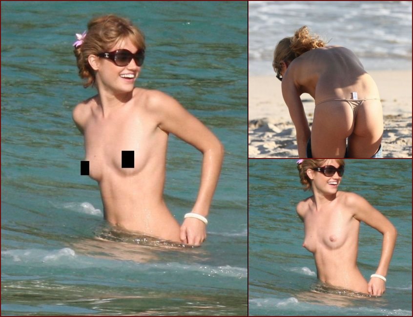 Julie Ordon topless on the beach - 20090225