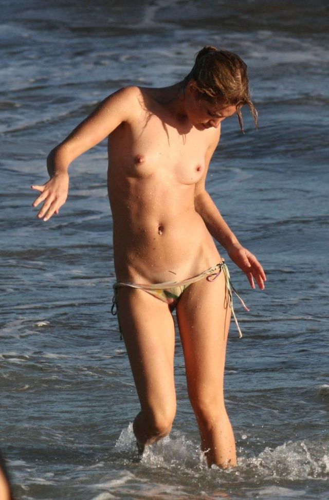 Julie Ordon topless on the beach - 01