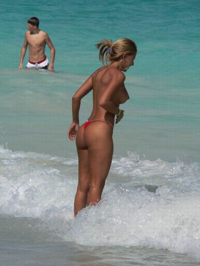 Topless beauties on the beach - 38