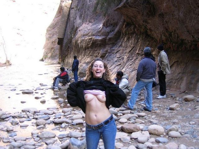 These girls don’t care flashing their boobs - 11