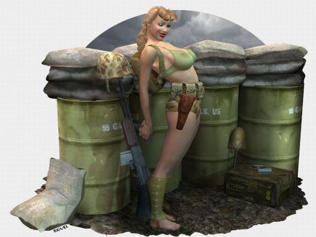 Creative, fantazy and sexy art girls in the WAR - 11