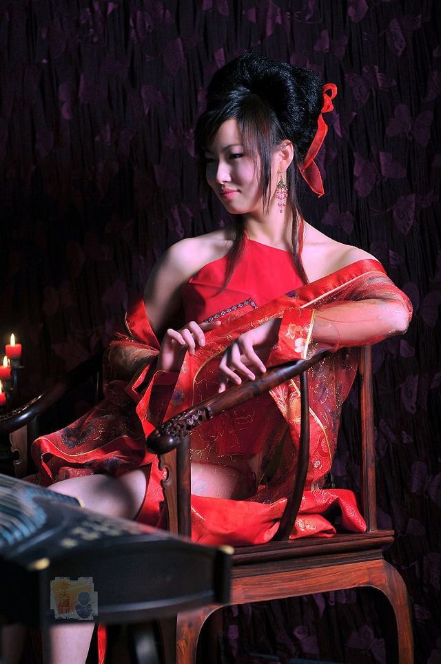 Asian babe and musical instruments. Very nice - 01