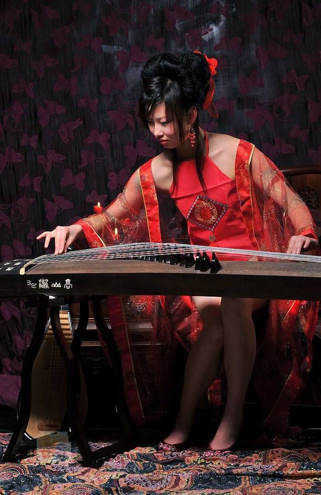 Asian babe and musical instruments. Very nice - 03