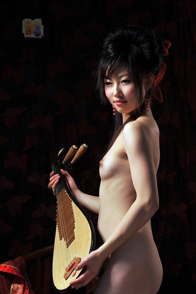 Asian babe and musical instruments. Very nice - 08