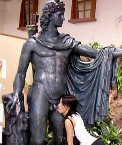 The most striking representatives of a new kind of perversion – statue groping - 97