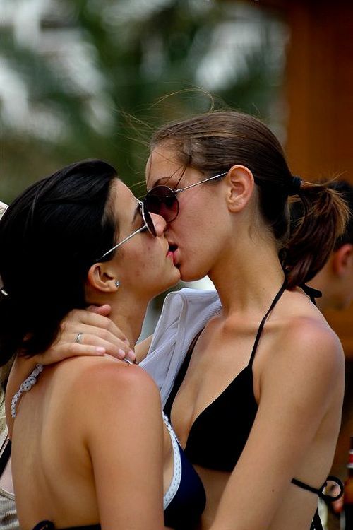 That’s the way the girls are, first they get drunk, next thing you know, they are kissing with each other - 30
