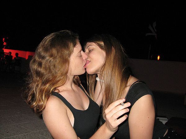 That’s the way the girls are, first they get drunk, next thing you know, they are kissing with each other - 53