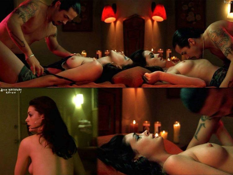 Actress Anne Hathaway topless. And her breasts are just nice - 05
