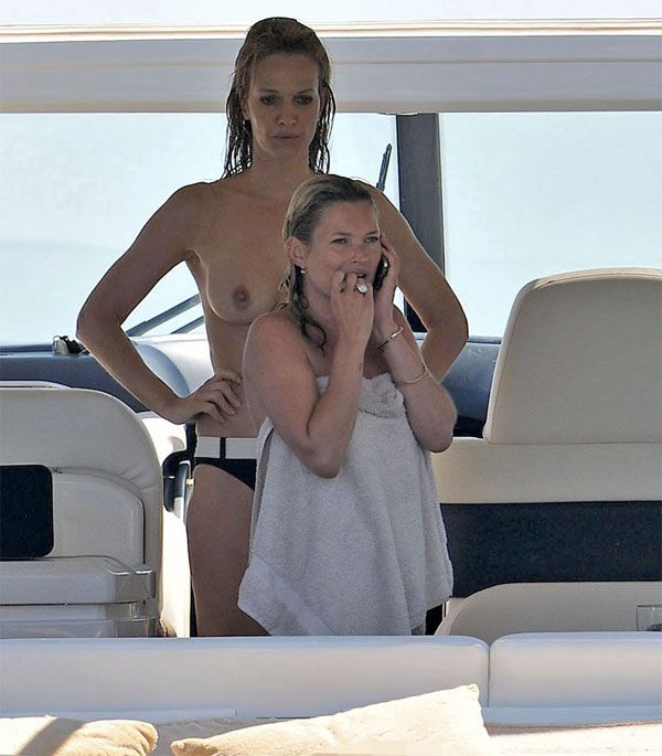 Kate Moss with friends on the yacht. Topless, of course - 06