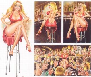 A selection of erotic comics about blonde Dolly