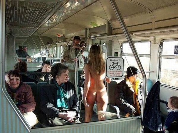 Striptease in the train. I think many passengers liked it, especially men )) - 04