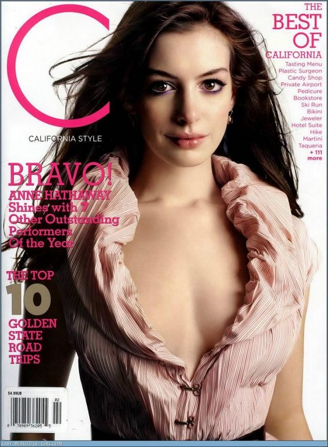Anne Hathaway and her beautiful cleavage. She knows how to attract attention - 38