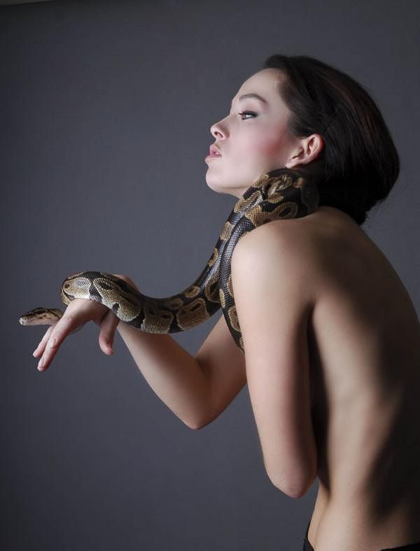Adrenaline. Sexy babe against dangerous snakes - 36