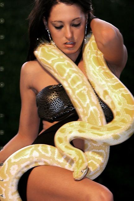Adrenaline. Sexy babe against dangerous snakes - 53