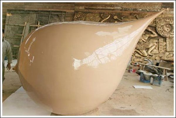 Huge boobs. Here is such an unusual art - 14