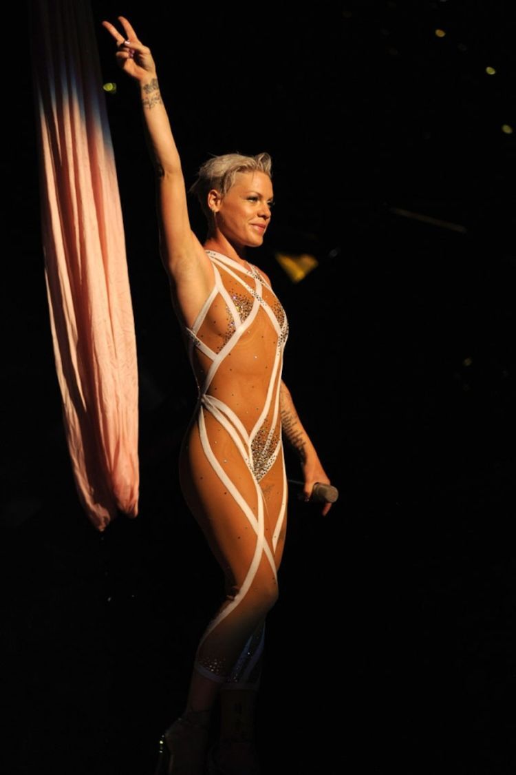Pink in a revealing outfit at a concert - 03