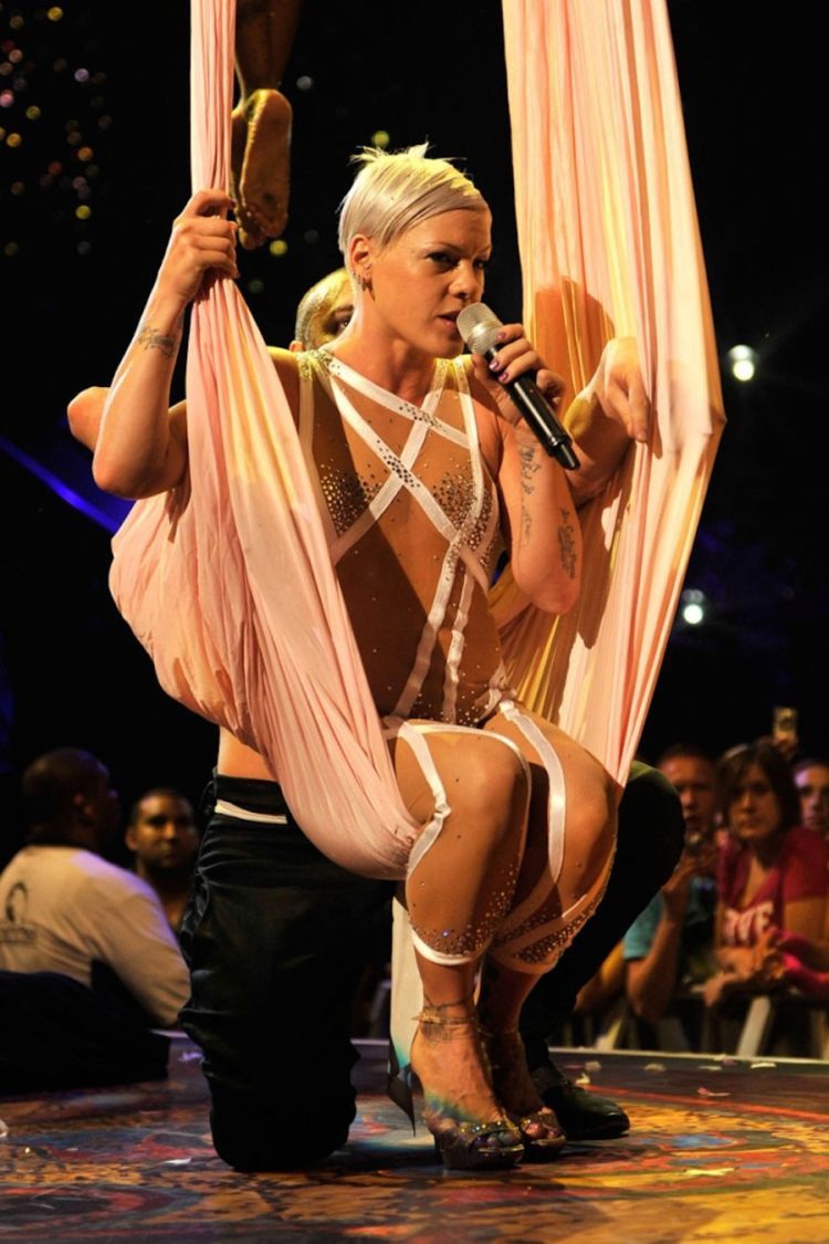 Pink in a revealing outfit at a concert - 06