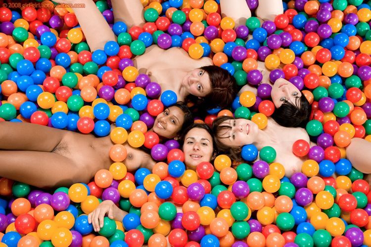 How girls played in a ball pit - 14