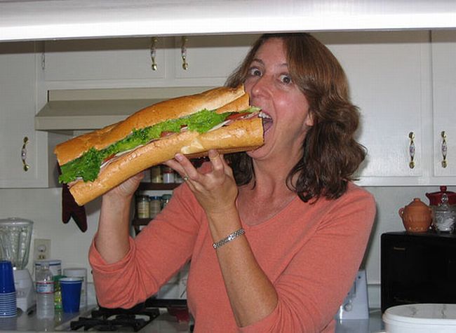 Women and big sandwiches – men love both )) - 05