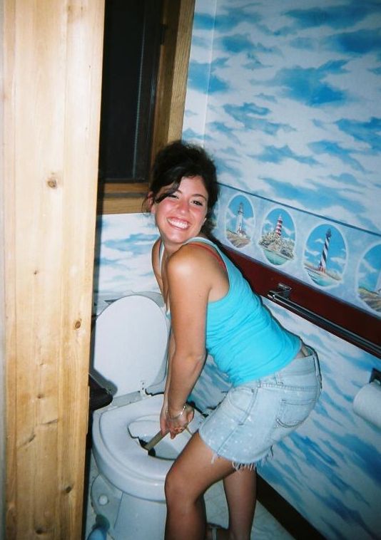 Hot chicks against the toilets - 18