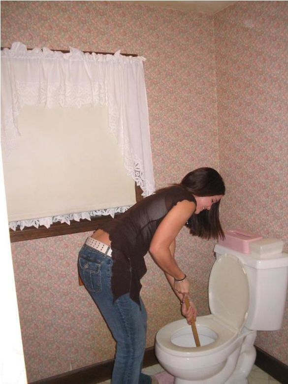 Hot chicks against the toilets - 26