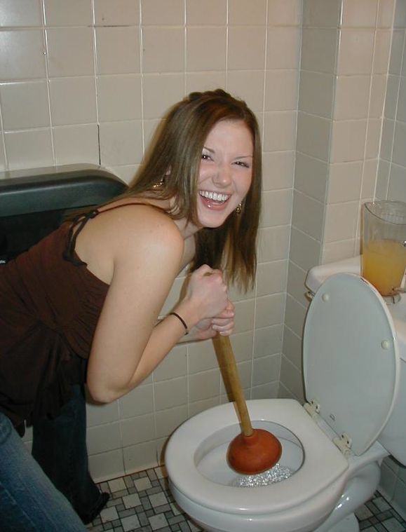 Hot chicks against the toilets - 27