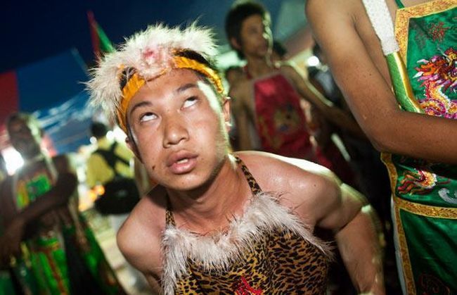 OMG. Extreme piercing from a religious festival in Thailand - 00