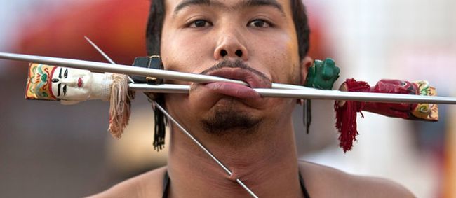OMG. Extreme piercing from a religious festival in Thailand - 10