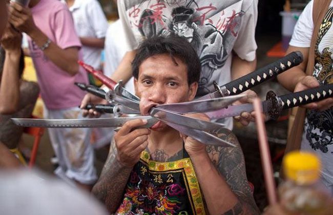 OMG. Extreme piercing from a religious festival in Thailand - 12