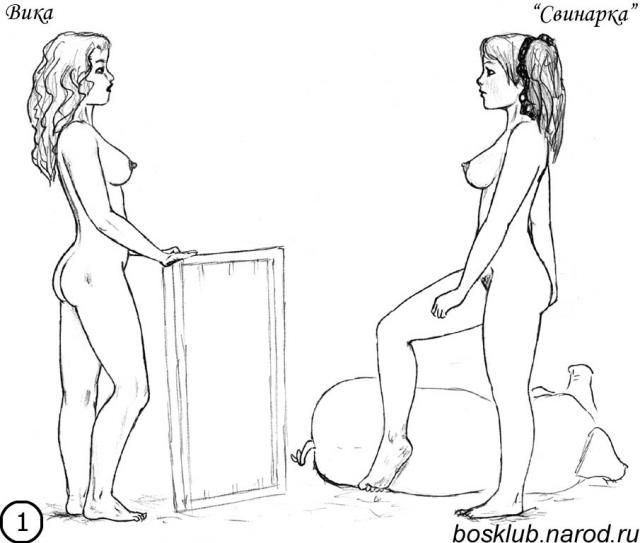 A little bit strange drawings of naked women - 31