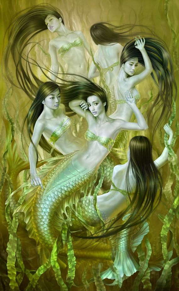 Drawings with mermaids - 17