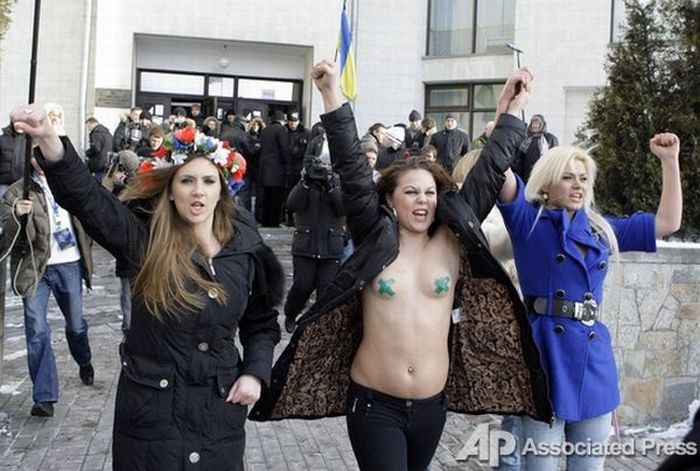 Another naked protest during the presidential elections in Ukraine - 06