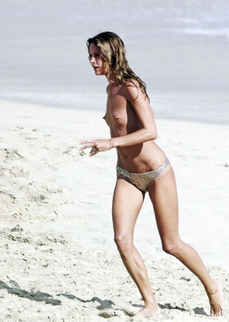 The American model Erin Wasson topless on the beach in St. Barth - 02