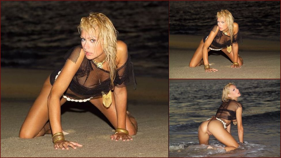 Evening photoshoot of sexy Marci on the beach - 2