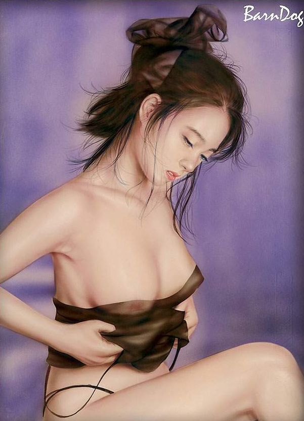 Sensual Asian girls in erotic drawings of Barn Dog - 18