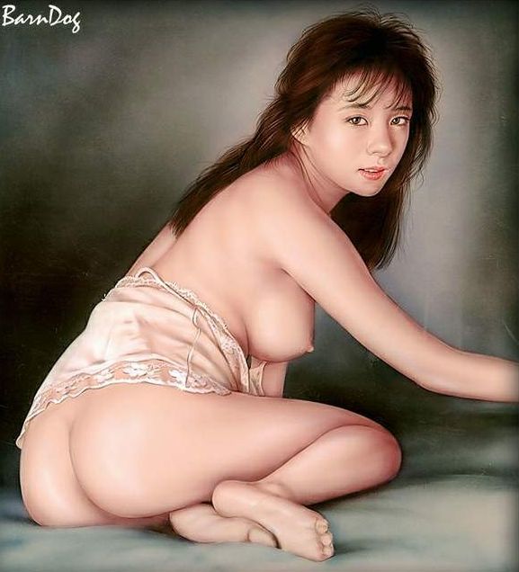 Sensual Asian girls in erotic drawings of Barn Dog - 31
