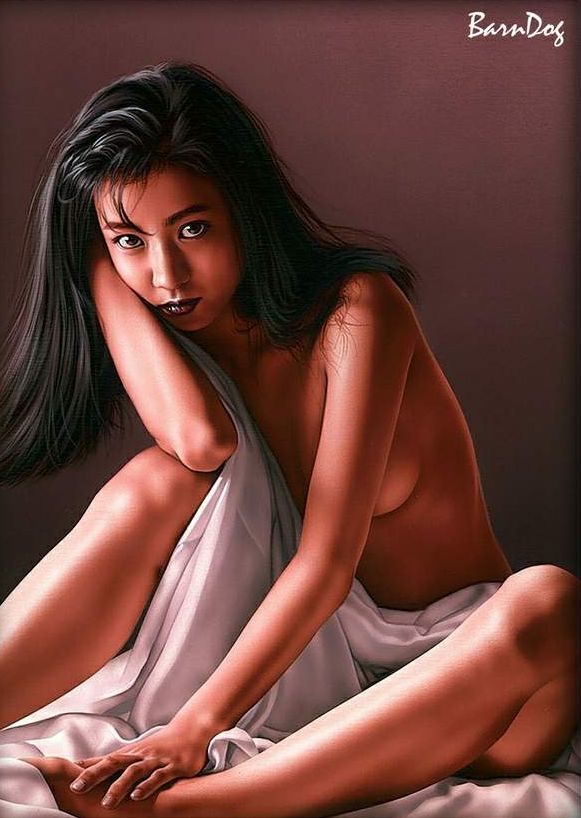 Sensual Asian girls in erotic drawings of Barn Dog - 46