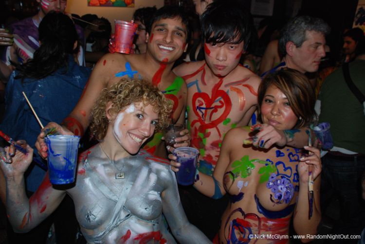 Body art party in one New York club - 10