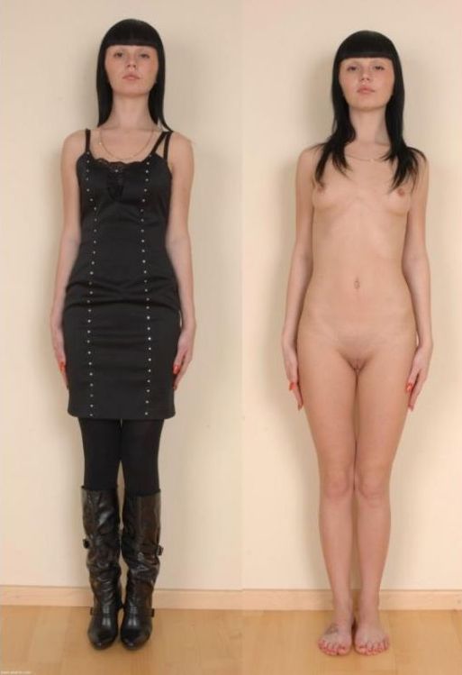 Girls with and without clothes - 13