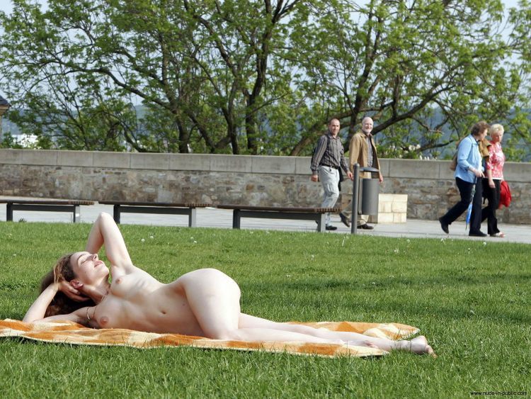 These babes just love to go naked in public places - 21