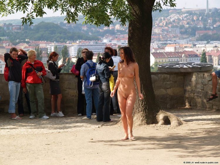 These babes just love to go naked in public places - 44