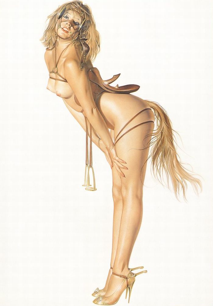 Erotic drawings by Japanese artist Hajime Sorayama - 49