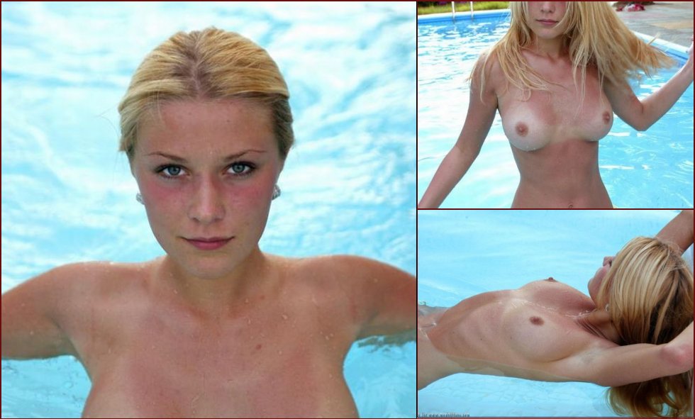 Pretty blonde Dasha posing in the pool - 18